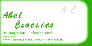 abel csocsics business card
